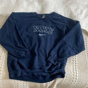 Nike Navy Embroidered Crewneck